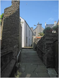Narrow close in Stromness, Orkney